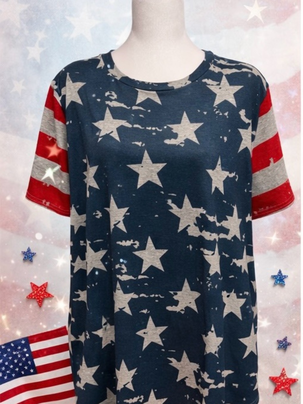 Stars & Stripes Short Sleeve Tee - Navy / Red